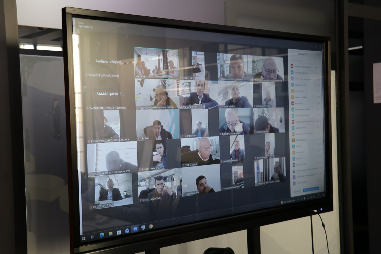 people on video call